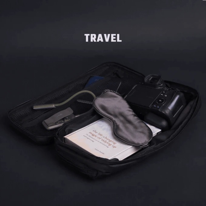 Side module packed for travel
